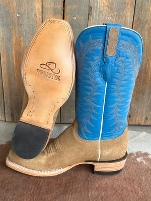 ROUGH OUT COGNAC Resistol Cowboy Boot